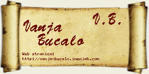 Vanja Bucalo vizit kartica
